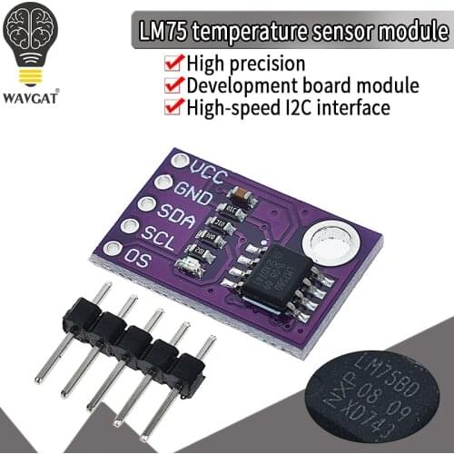 WAVGAT LM75 LM75A temperature sensor high speed I2C interface high precision development board module
