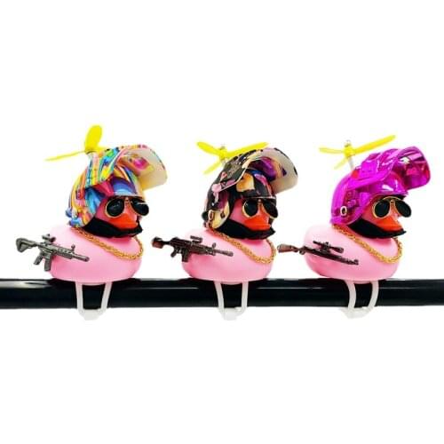 Cute Car Accessories Pink Duck with Helmet Car Ornament Pink Helmet Duck Auto Decoration Accessories Interior Girl Cute Gift