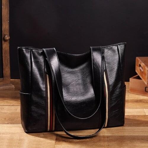 Women Handbag 2020 New Fashion Simple Large Capacity Shoulder Bags Female PU Leather Quality Casual Wild Tote Bag For Woman