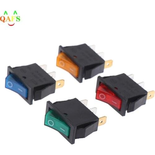 1 Pair Of KCD3 Rocker Power Supply With 3 Pin 2 Switch With Lamp