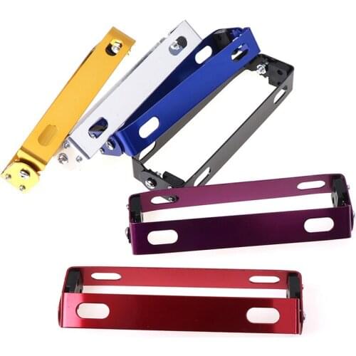1PC Aluminum Universal Motorcycle Adjustable Angle License Plate Bracket Holder