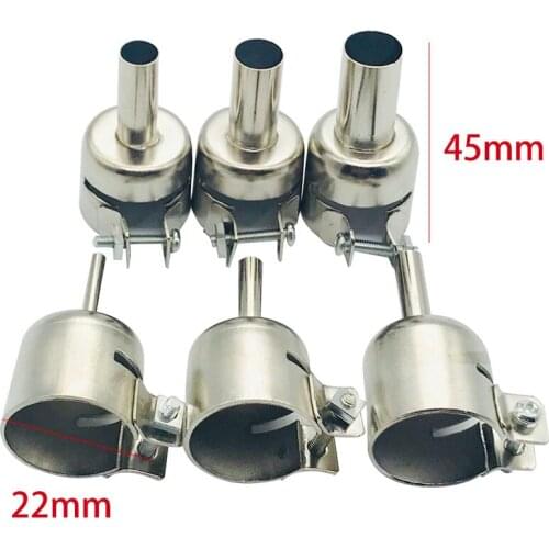 1Pc 3-12mm Circular Nozzles For Hot Air Soldering Station 858A 858DAluminum Alloy Universal Meatal Heat Gun Resisting Nozzles