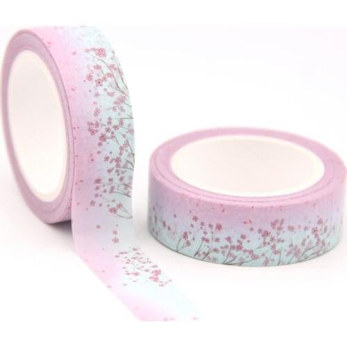 1PC/lot 15MM*10M Solar Term Spring Pink Red Flowers washi tape Masking Tapes Decorative Stickers DIY Stationery School Supply