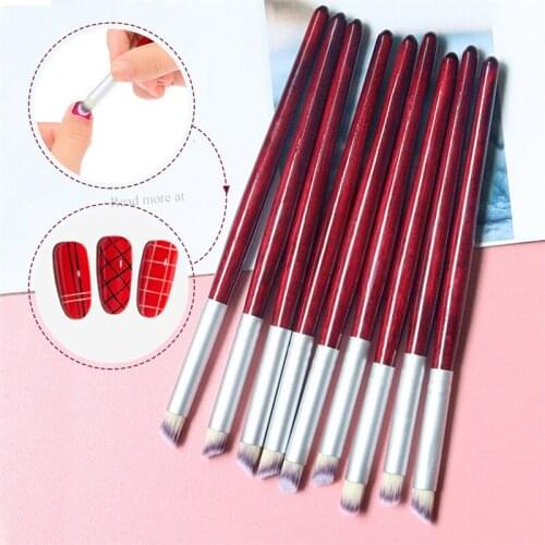 2/3/5pcs Nail Art Gradient Brush Wood Handle Nail Dye Drawing Pen UV Gel Polish Nail Brush Painting Tool