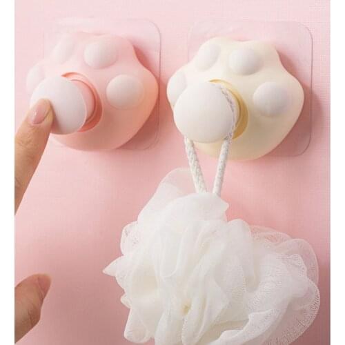 2021 Web Celebrity Cute Cartoon Cat Claw Wall Hook Creative Self-adhesive Hook To Hang Wallet Keys To Hang Wall Decor