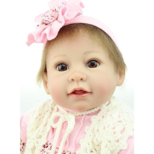 22 Inch 55cm Cut Dolls Reborn Baby Dolls Handmade Realistic Soft Silicone Newborn Bonecas Briquedo Child Love Gift