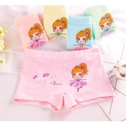New 6Pcs/Lot Baby Kids Underwear for Girls Cotton Childrens Underpants Girls Boxer Shorts for Unicorn 12 Year Old Girl Panties