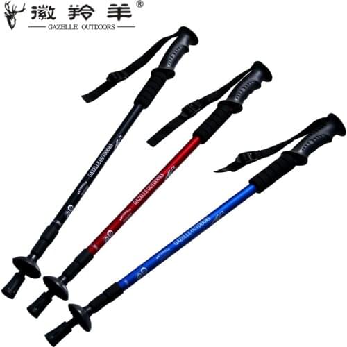 M of the antelope straight shank T handle alpenstock walking cane old crutches ultra light aluminum alloy telescopic rod