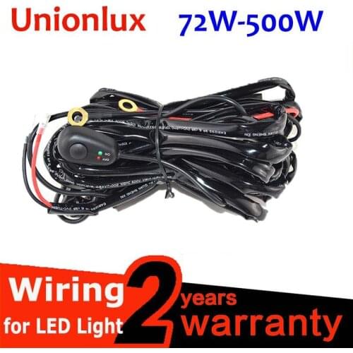 Car LED Light Bar Wire 72W-500W 12v 24v 40A Wiring Harness Relay Cable Kit Fit for Auto Driving Offroad Led Work Lamp