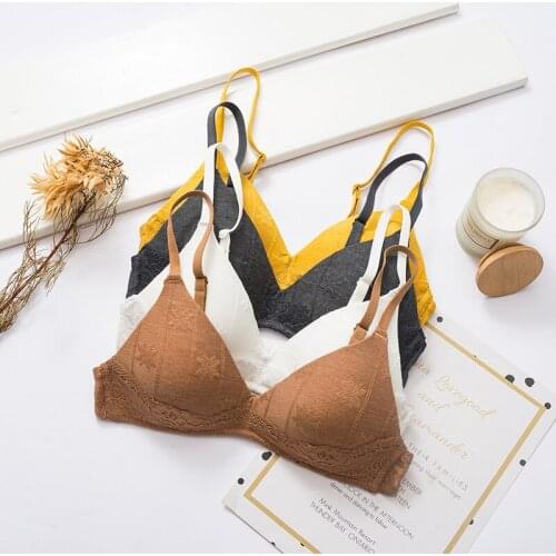 New Elastic Wireless Girl Hot-Selling Bra Pure Cotton Comfortable Internet Celebrity Underwear Solid Color Bra Beauty Back