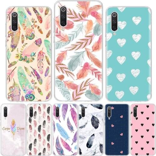 Polka Dots Feather Phone For Xiaomi Redmi Note 10 Pro 9 9S 9C 9A 8 8T Case 8A 7 7A 6 6A 5 5A S2 K20 K30 Coque