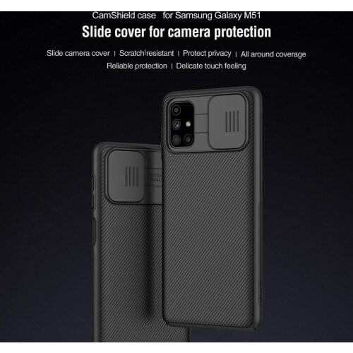 For Galaxy M51 Case NILLKIN CamShield Case Slide Camera Cover anti-skidding dust-proof Anti-Fingerprints For SM-M515F