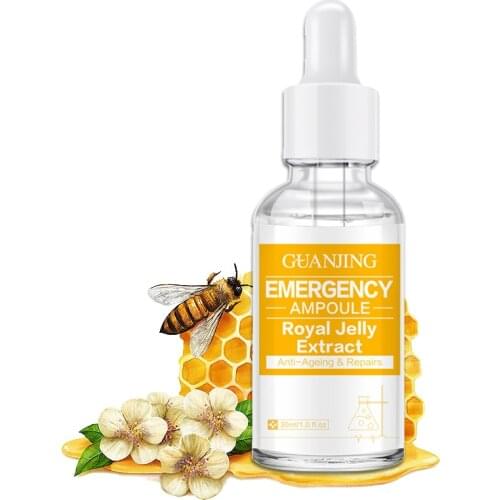 30ml Royal Jelly Extract Essence Anti-Wrinkle Moisturize Brightening Reduce Pores Whitening Remove Acnes Oil Control Face Care
