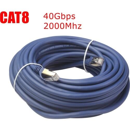 Cat5/Cat8 Ethernet Cable RJ45 Network Cable Cat 5 Lan Cable Cat 8 RJ45 Patch Cord 10m/15m/20m For Router Laptop Cable Ethernet