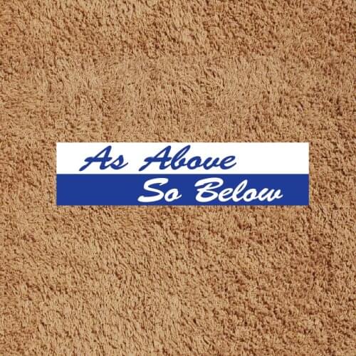 As Above So Below Phrase Sticker Waterproof Reflective Car Decal 20cmx5cm