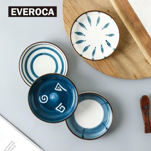 Ceramic Dishes Tableware Japanese-style Hand-painted Retro Sugar Salad Tomato Sauce Seasoning Dishes Kitchen Supplies