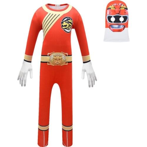 Boys Beasts of The Barbarians Anime Halloween Costumes Kids Cosplay Clothing Boys Carnival Performance Jumpsuit Headgear Set