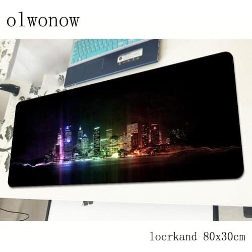Cities mousepad 80x30cm Customized gaming mouse pad big gamer mat Personality computer desk padmouse keyboard large play mats