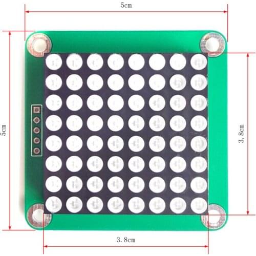 Red,green double color max7219 8*8 8x8 dual-color LED lattice module TA6932 3.75 8x8 Red and green Led dot matrix module LED