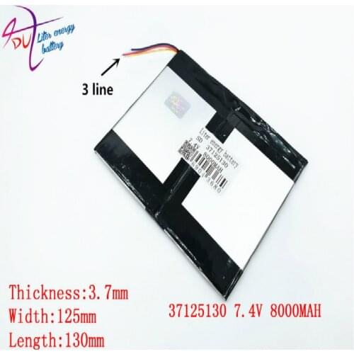 3 line 37130125 7.4V 8000mAH Li-ion battery for M6,M6Pro ,M6Pro 3G ,Freelander PD800 Tablet PC, 37125130