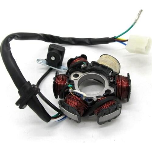 Magneto Stator 6 Coil For 50cc 10cc 125cc Scooter Moped ATV Go Kart