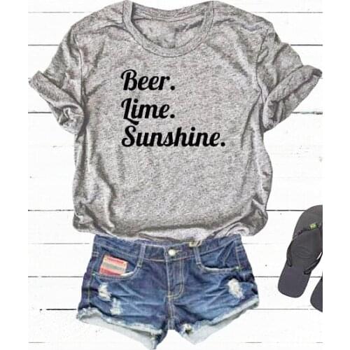 Bear time sunshine t-shirt 2018 new fashion women tees unisex grunge tumblr gift tops camiseta harajuku cotton goth shirt K668