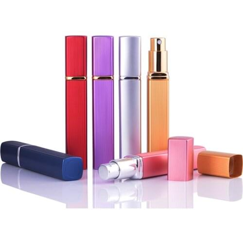 12ml Refillable Perfume Spray Bottle Aluminum Spray Atomizer Portable Travel Cosmetic Container Perfume Bottle