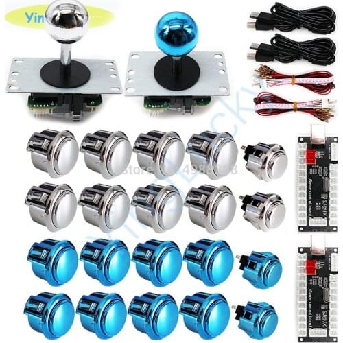 Joysticks kit copy sanwa JLF-TP-8YT joystick OBSJ-30 buttons USB zero delay high quality encoder for diy arcade kit pandora box