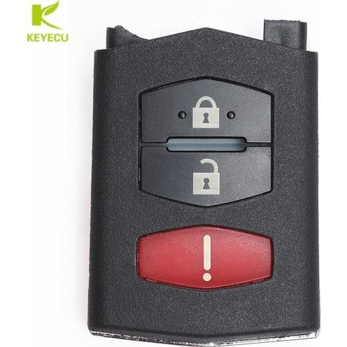 KEYECU New Replacement Shell Remote Key Case Fob 2+1 Button for Mazda 3 5 6 RX8 CX5 CX7 CX9