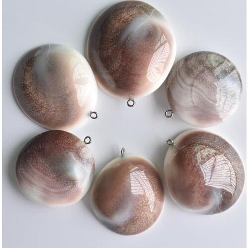 Wholesale 6pcs/lot fashion natural shell stone Snail shape charms pendants for jewelry Accessories making free shipping