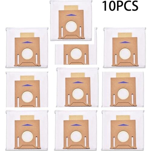 10PCS Dust Bags For ECOVACS DEEBOT OZMO T8 T8AIVI T9 T9 AIVI Robot Vacuum Cleaner High Capacity Leakproof Dust Bag Accessories