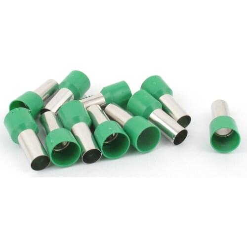 UXCELL 10 Pcs Wire Crimp Connector Cord End Terminal Insulated Ferrule Green E25-16 4Awg 25Mm2