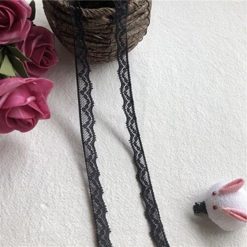 1.5cm S1151-2 black dentelle coton ruban couture artisanat bricolage fait à la main patchwork enfant colth garniture de mariage