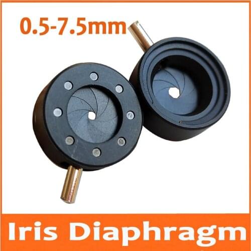 1pc 0.5-7.5MM Zoom Adjustable Light Regulator Iris Aperture Diaphragm for Microscope Digital Camera Telescope with 8 Blades