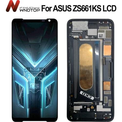 100% Tested For Asus ZS661KS LCD Display Touch Screen Digitizer Assembly Replacement Parts For Asus ROG Phone 3 ZS661KS LCD+Tool