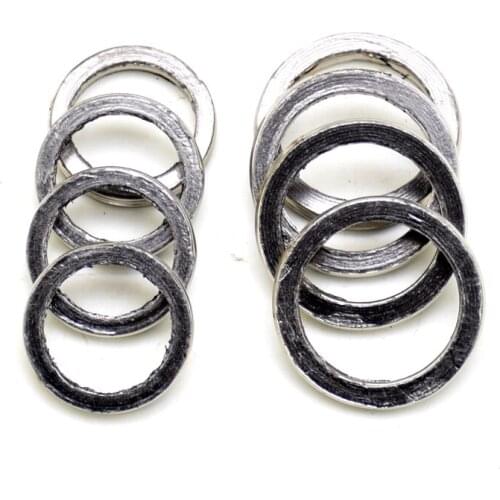 2 pcs/lots Motorcycle high quality exhaust Pipe muffer graphite gasket Muffler Silencer Connector for Dirt/Pit Bike/ATV/Scooter