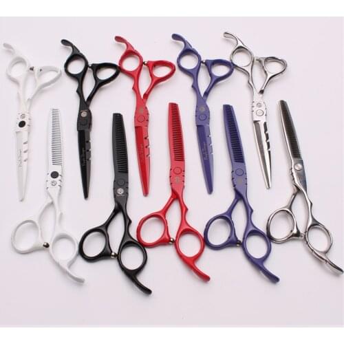 2Pcs Z1010 5.5In. 16cm Purple Dragon TOP GRADE Hairdressing Scissors Cutting Scissors Thinning Shears Professional Hair Scissors