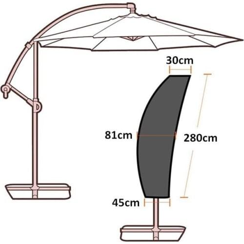 200-280cm Outdoor Waterproof UV Protection Shade Rain Cover Garden Umbrella Protective Case All-purpose Cover