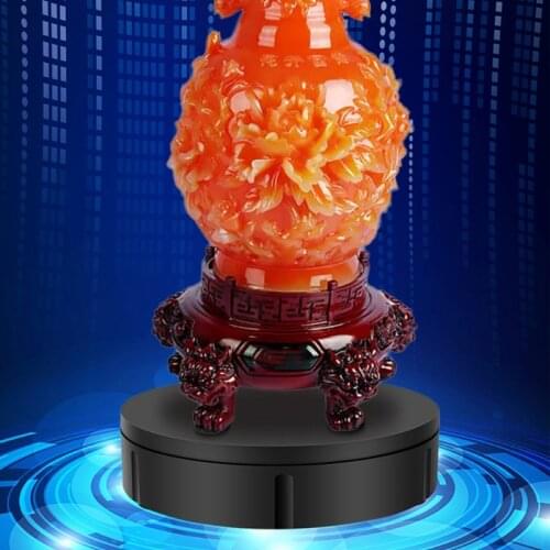 5 Speeds Electric Turntable Display Stand 360 Degree Rotating Table Watch Jewelry Holder with Remote Control for Props