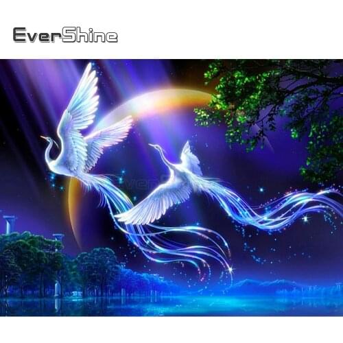 EverShine Diamond Embroidery Phoenix Bird Painting Picture Of Rhinestones Diamond Mosaic Cartoon Animals Cross Stitch Wall Decor