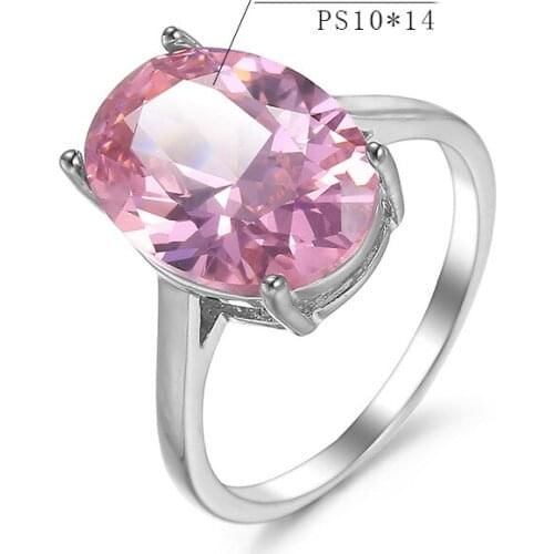 Bettyue Classical Design Romantic Pink Color Geometry-shape For Women Fashion Zirconia Ring Attending Banquet Gorgeous Gift