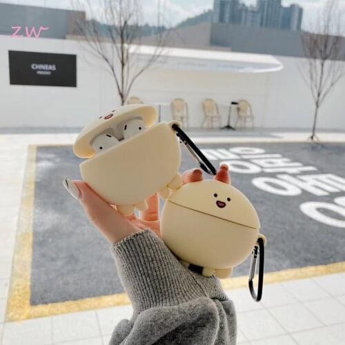 For apple airpods pro case cute cartoon 3d octopus bluetooth headset case for airpods 3 air pods protect cover with keychain