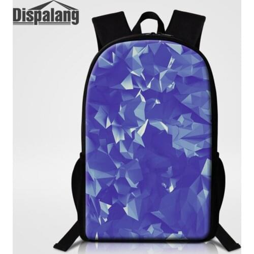 Dispalang Fashion School Backpack Origami Striped Print Children School Bags Women Men Travel Shoulder Bags Kids Bookbag
