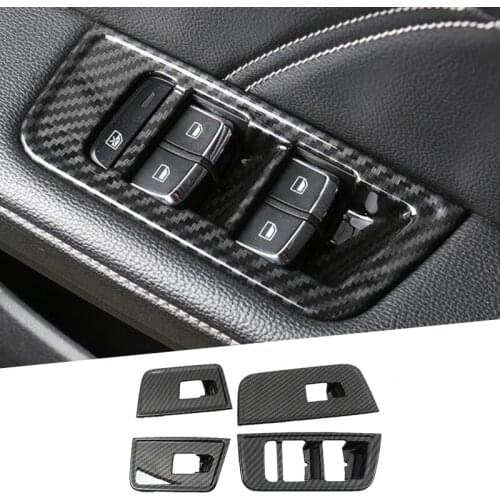 For MG 6 2018 2019 Car Interior Carbon Fiber Window Control Switch Panel Auto Sticker Decor Covers Styling Accessaries