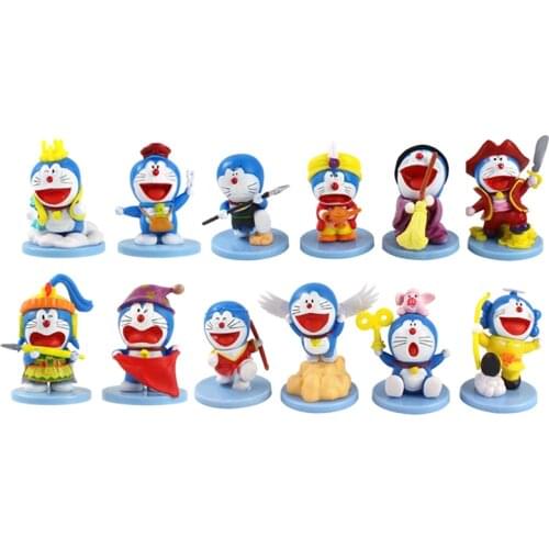 6pcs/set 5-6cm Doraemon Figure Toys Cute Cartoon Cat Robots Decoration Dolls PVC Action Figure Collection Model Toy