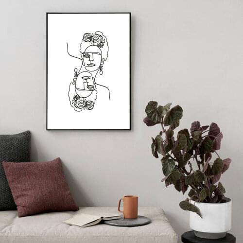 Frida Minimalist Canvas Painting Wall Art Pictures Prints Home Decor Wall Poster Decoration For Living Room