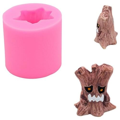 Gadgets Hollow Tree Silicone Mold DIY Cake Decorative Polymer Clay Craft Halloween Tree Devil Silicone Mold