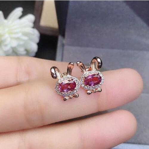 Garnet Earring Natural And Real Garnet Earring 925 sterling silver Fine jewelry Garnet Earring