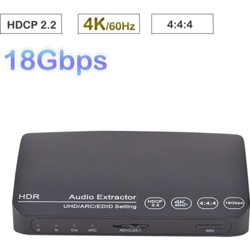 HDR HDMI-compatible audio splitter 1x3 60Hz Digital HDR ARC Switch Support 4K 1080P Splitter 1 in 3 Out HDCP2.2 18Gpbs Bandwidth