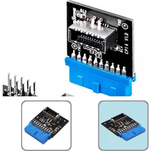 Wear-resistant Plug Play USB3.0 19Pin to Type-E 20Pin Expansion Card for Motherboard
